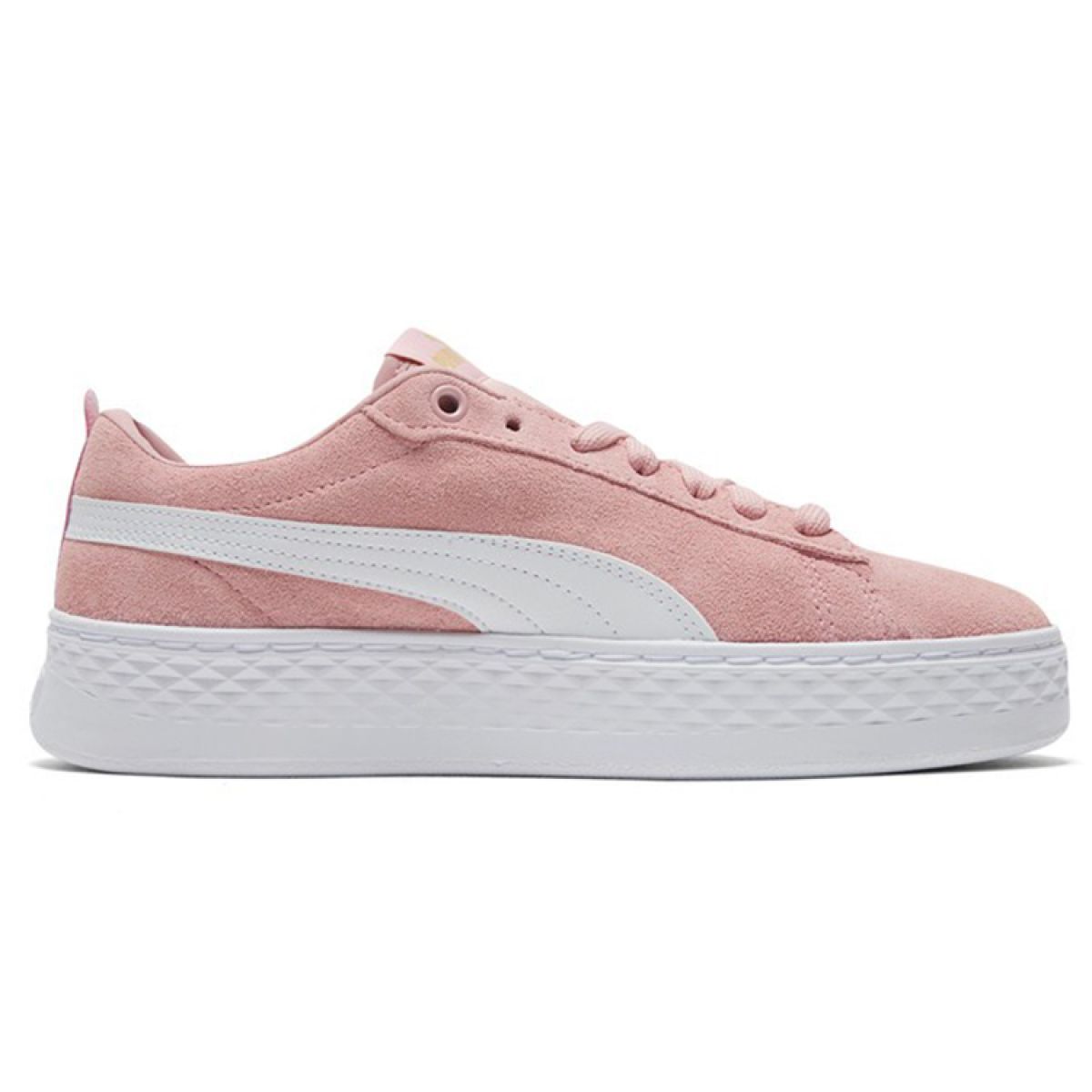 Женские кеды Puma Smash Platform White/Pink