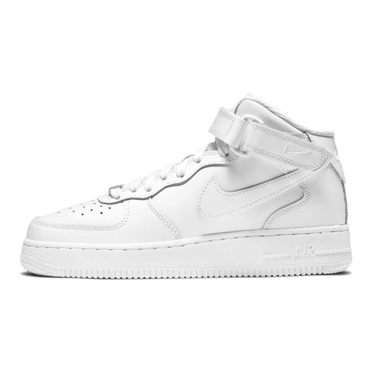 Подростковые кроссовки Nike Air Force 1 Mid LE Triple White GS