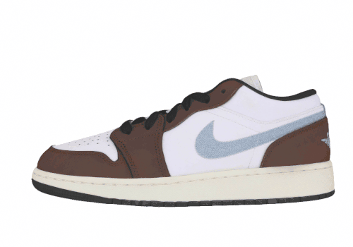 Подростковые кроссовки Air Jordan1 Low SE Blue /Brown GS