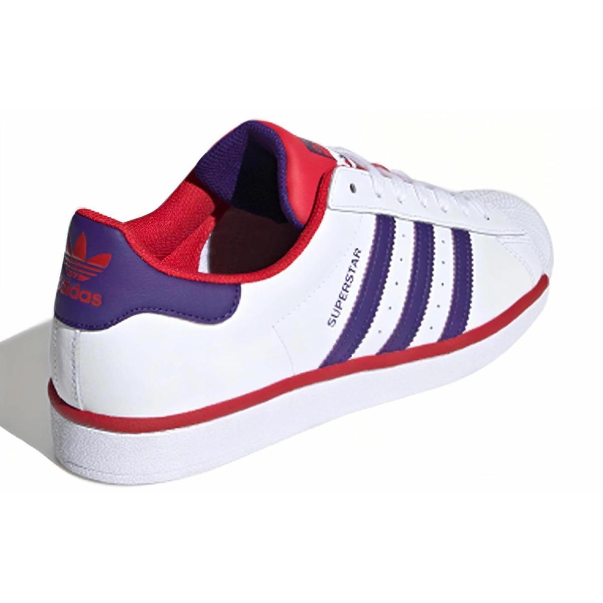 Кеды Adidas Originals Superstar White/Purple/Red