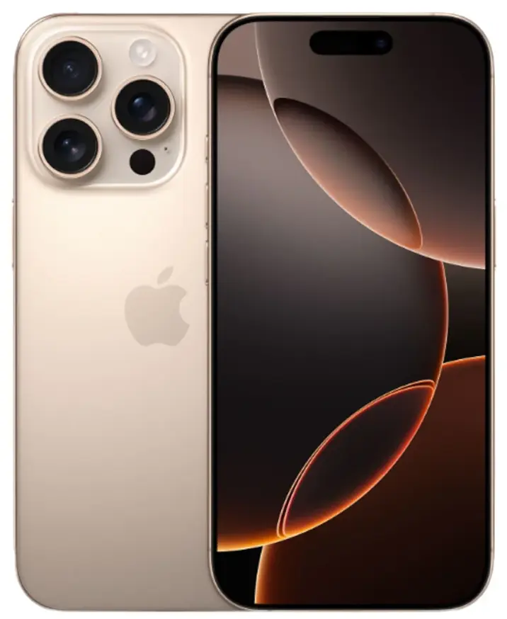 Смартфон Apple iPhone 16 Pro 128 GB, Dual nano SIM, Desert Titanium