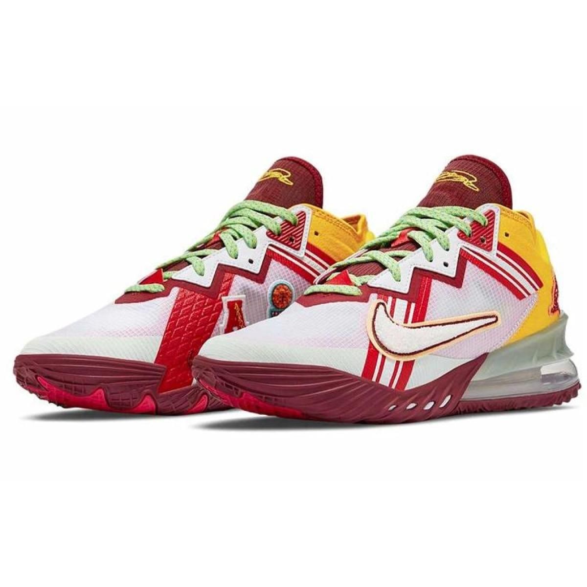 Кроссовки Nike Lebron 18 White/Pink/Yellow