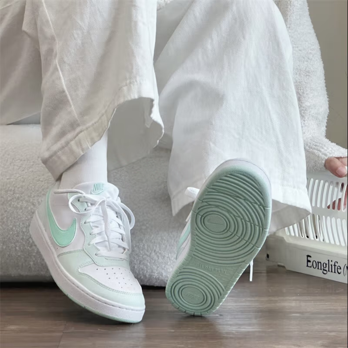 Подростковые Nike Court Borough Low Recraft White/Green GS
