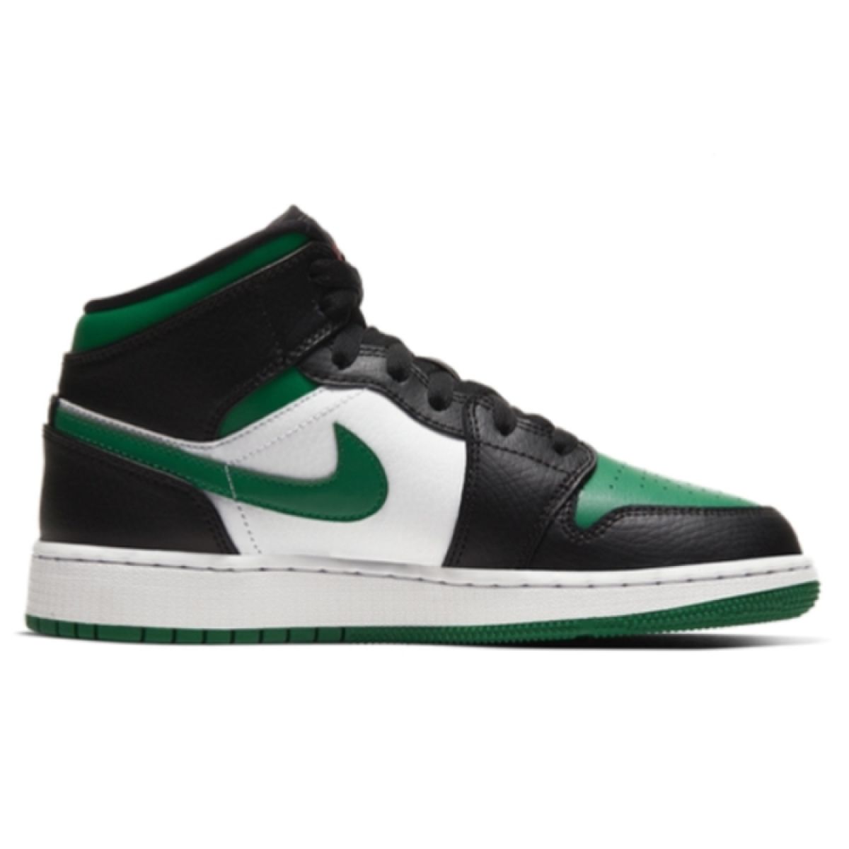 Подростковые кроссовки Jordan 1 Mid Green Toe GS
