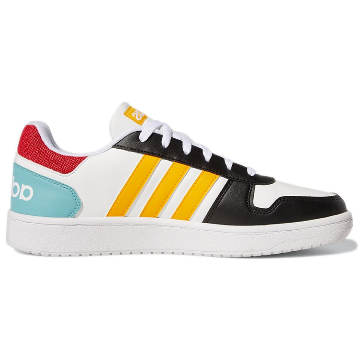 Кроссовки Adidas neo Hoops 2.0 Black/Light Blue/Yellow