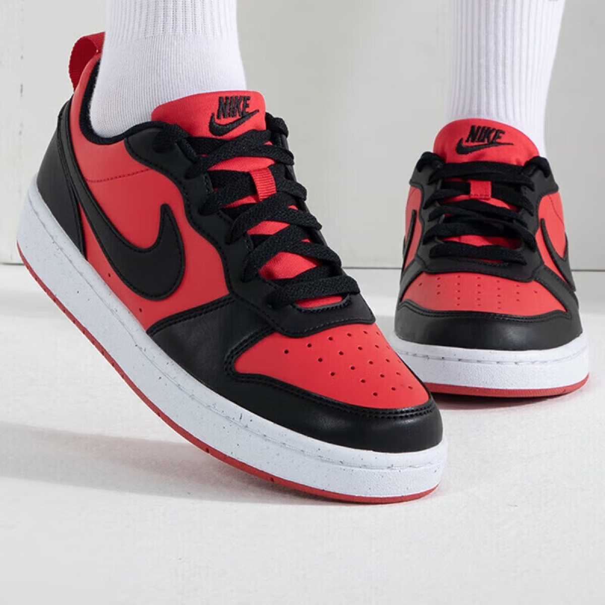 Подростковые кроссовки Nike Court Borough Low Red/Black GS