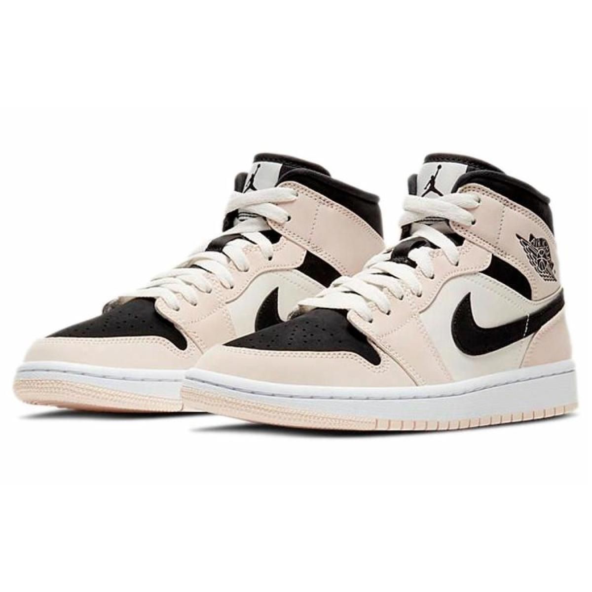 Женские кроссовки Jordan 1 Mid Barely Pink