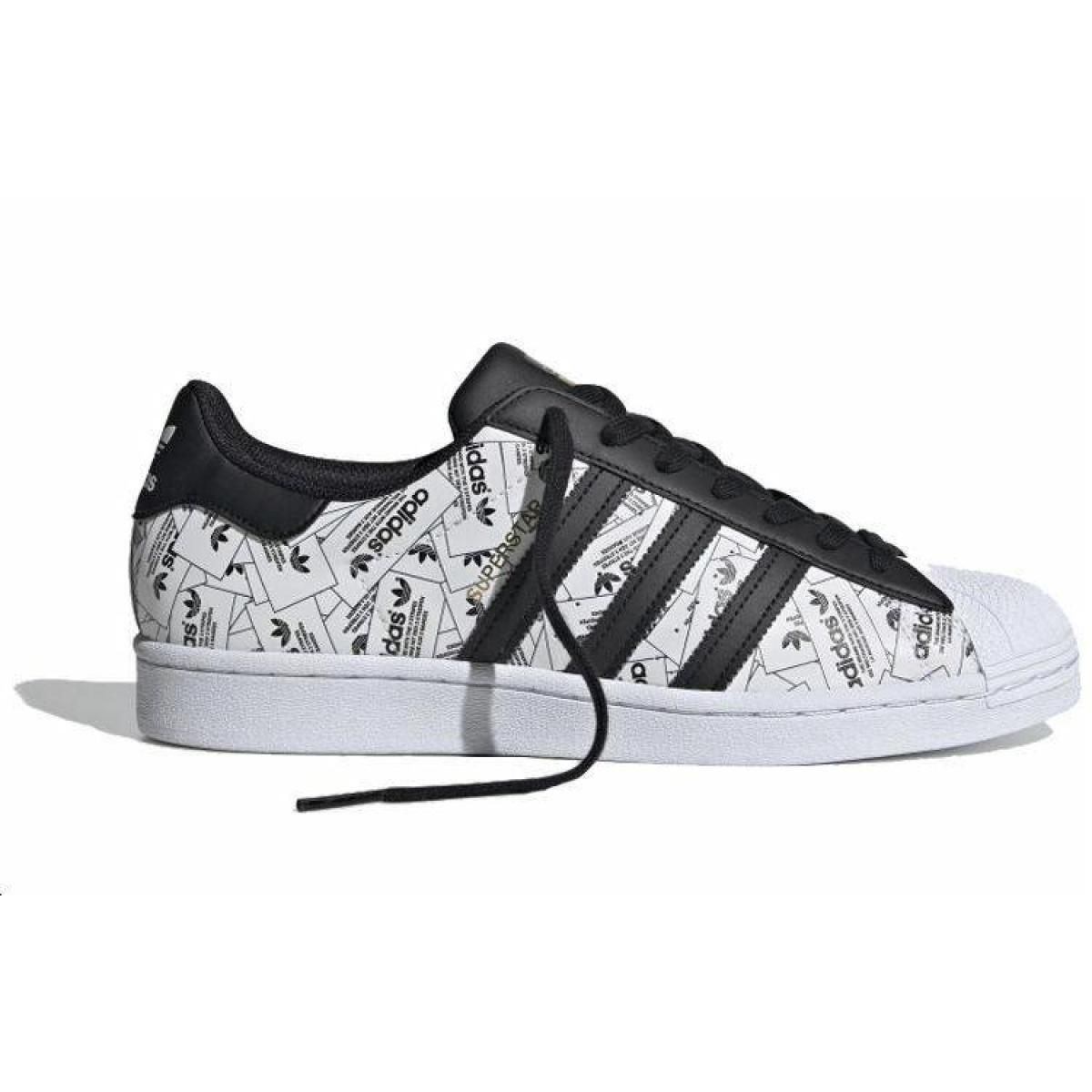 Кроссовки Adidas Originals Superstar Reflective All-Over Print Black/White/Grey