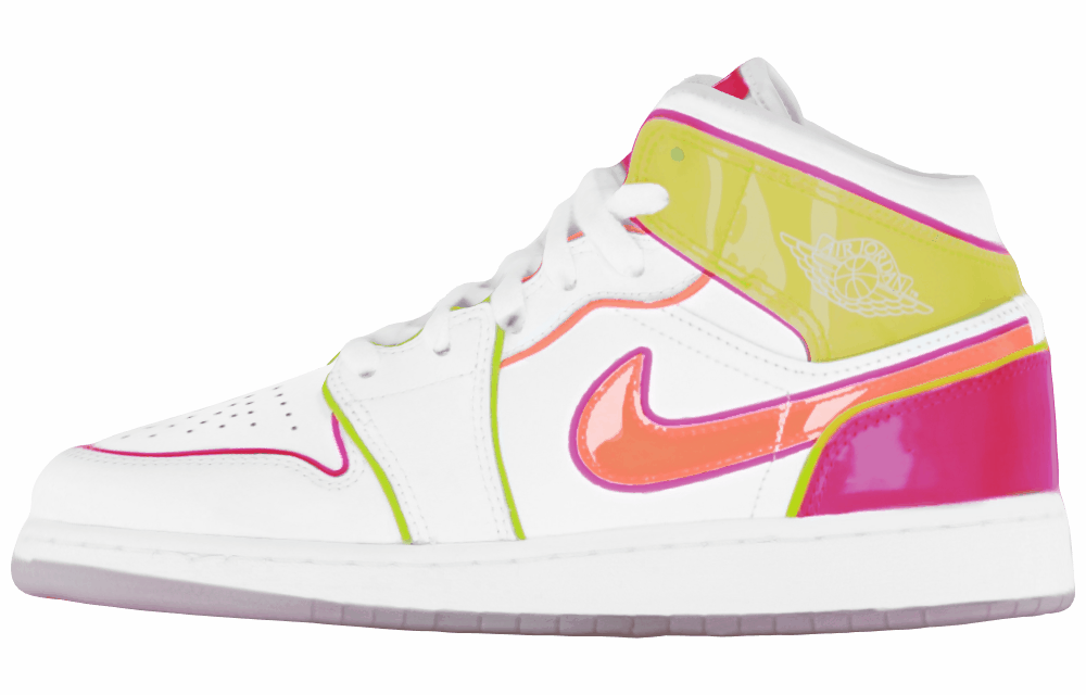 Подростковые кроссовки Air Jordan 1 Mid "Edge Glow" GS