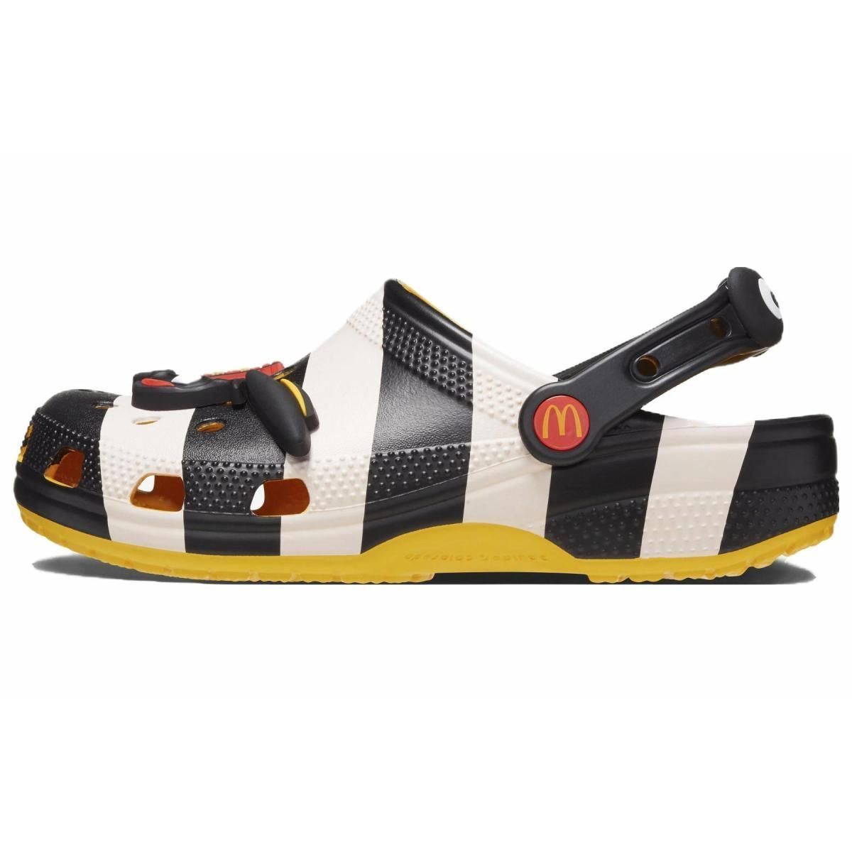 Сабо McDonald's х Crocs Classic Clog 3-5 cm Hamburglar Black/White