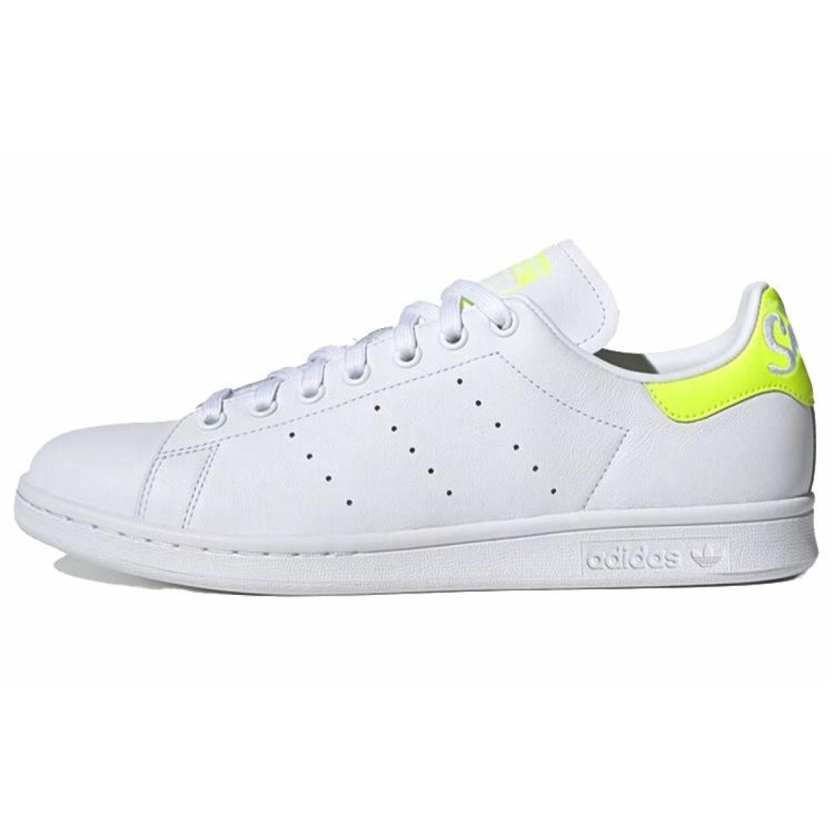 Кроссовки Adidas Originals Stan Smith White/Yellow Fluorescent