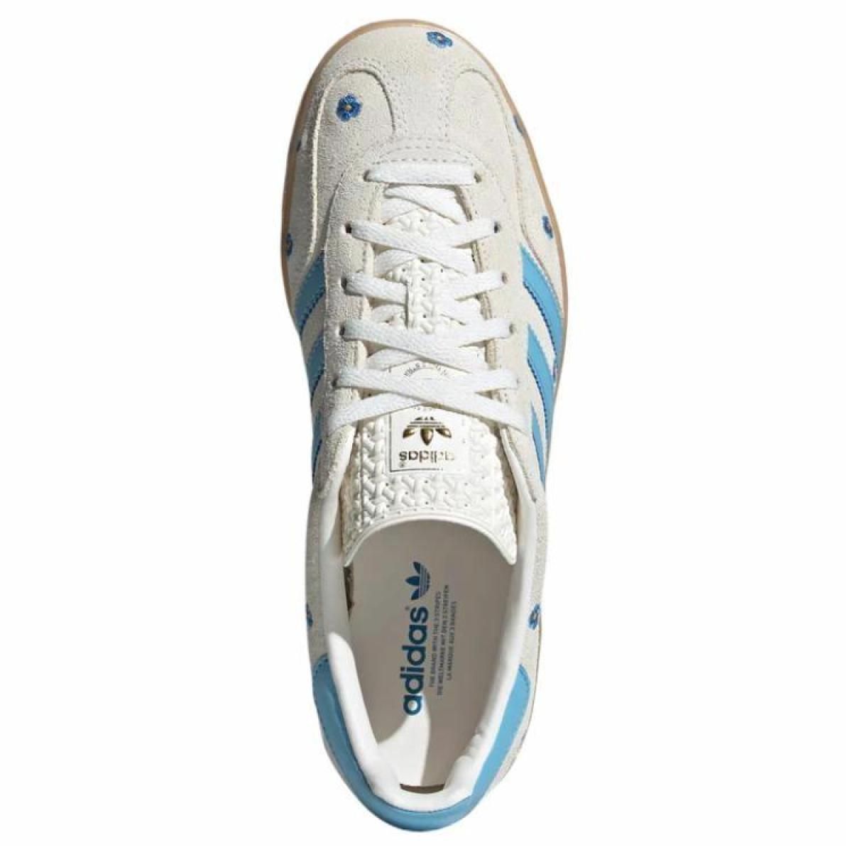 Женские кроссовки Adidas Originals GAZELLE Floral Beige Light Blue Grey