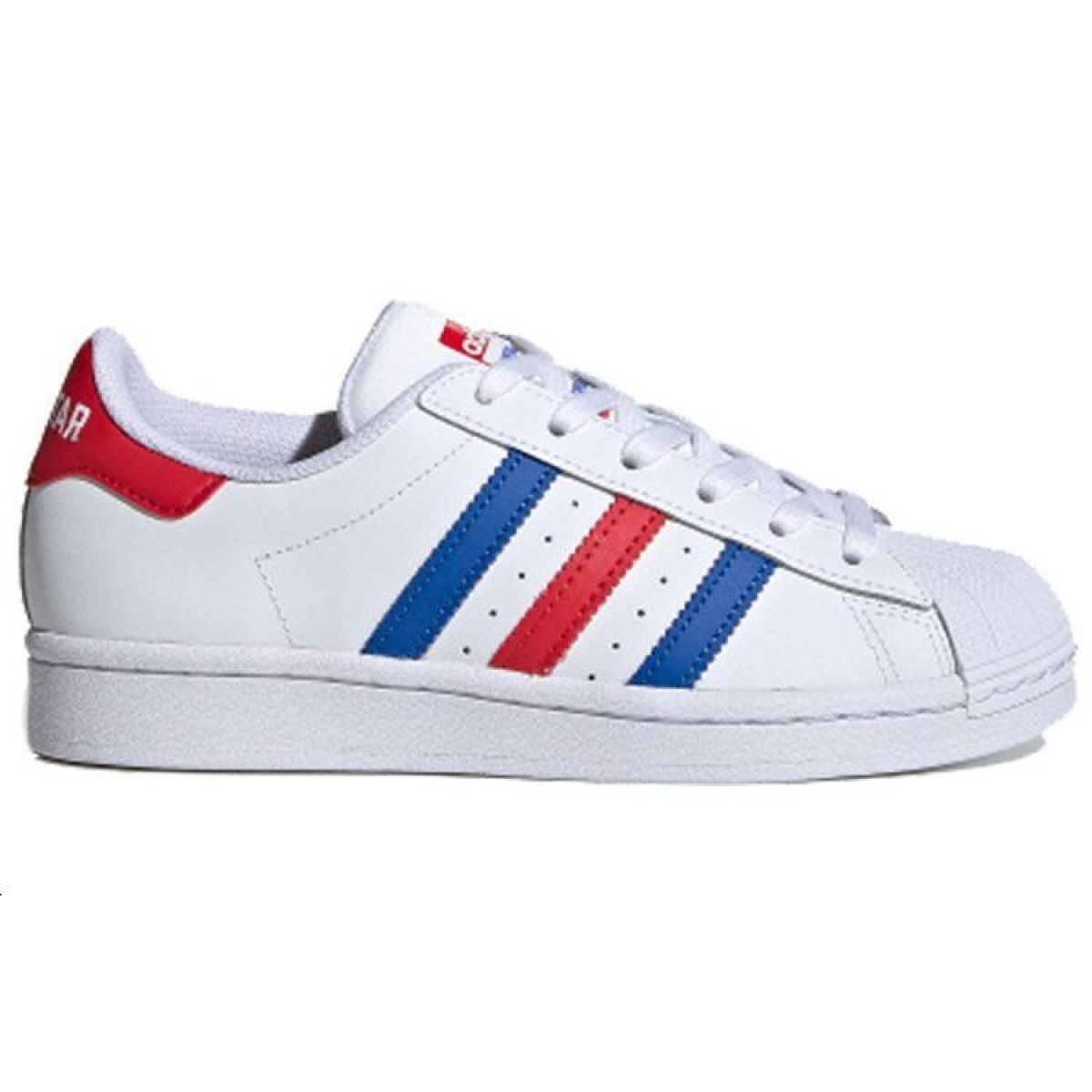 Подростковые кеды Adidas Originals Superstar GS White/Blue/Red GS