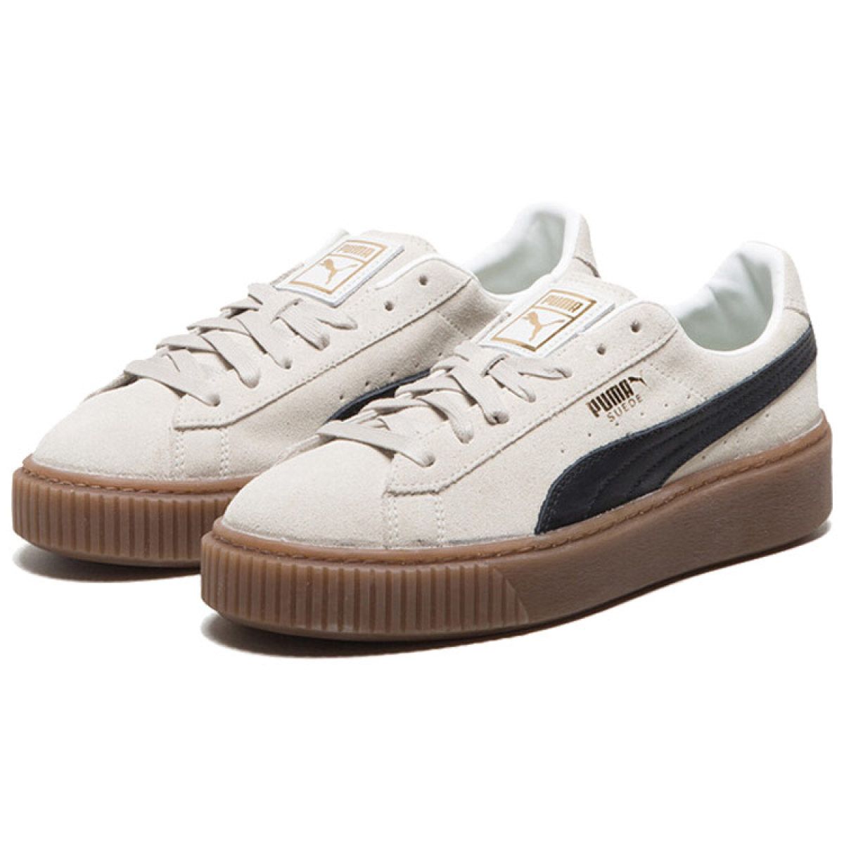 Женские кроссовки Puma Suede White/Black
