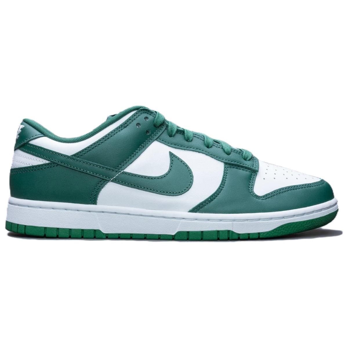 Подростковые кроссовки Nike Dunk Low Green/White GS