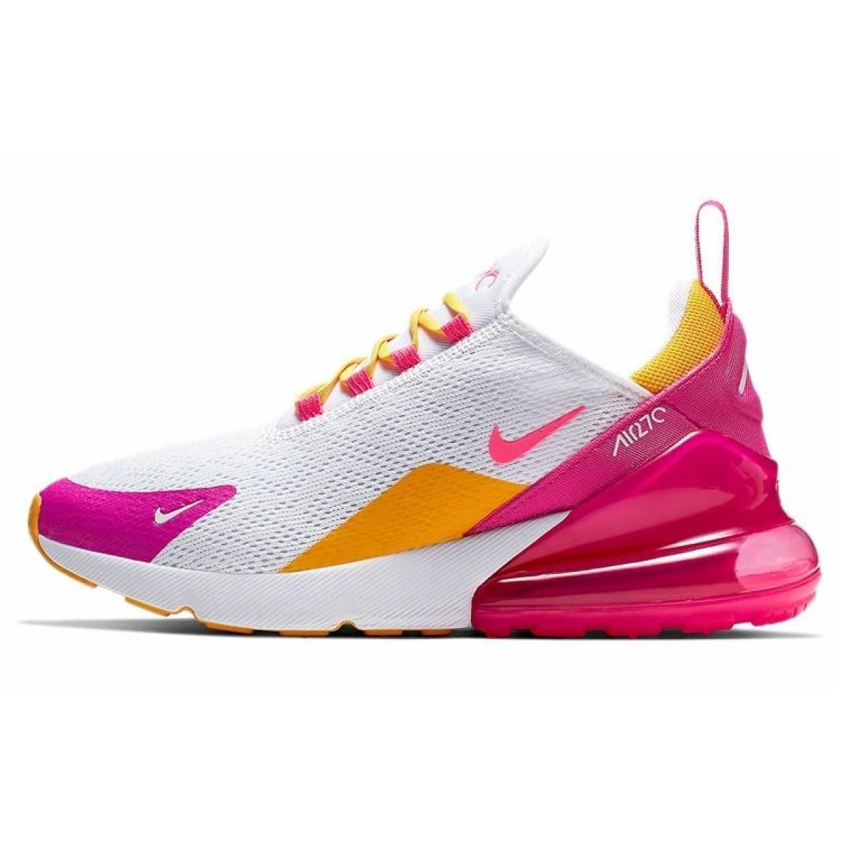 Женские кроссовки Nike Air Max 270 Yellow/Pink/White