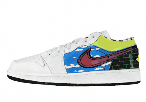 Подростковые кроссовки Air Jordan 1 Low Old School Gaming GS