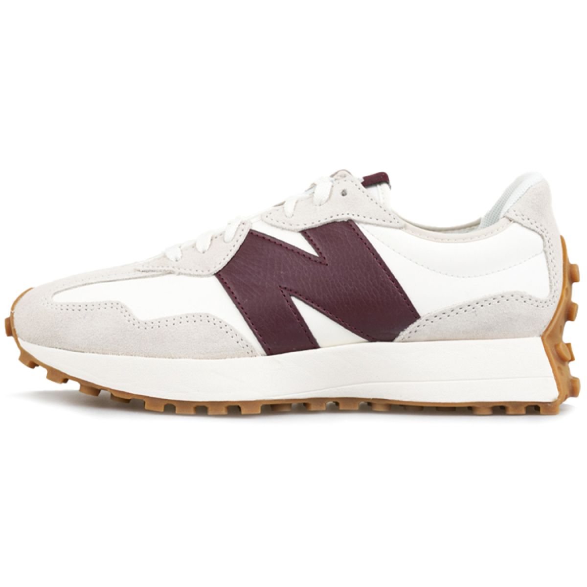 Женские кроссовки New Balance 327 Burgundy/Beige/White