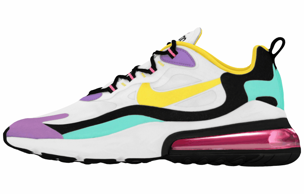 Мужские кроссовки Nike Air Max 270 React Geometric Abstract Light Violet