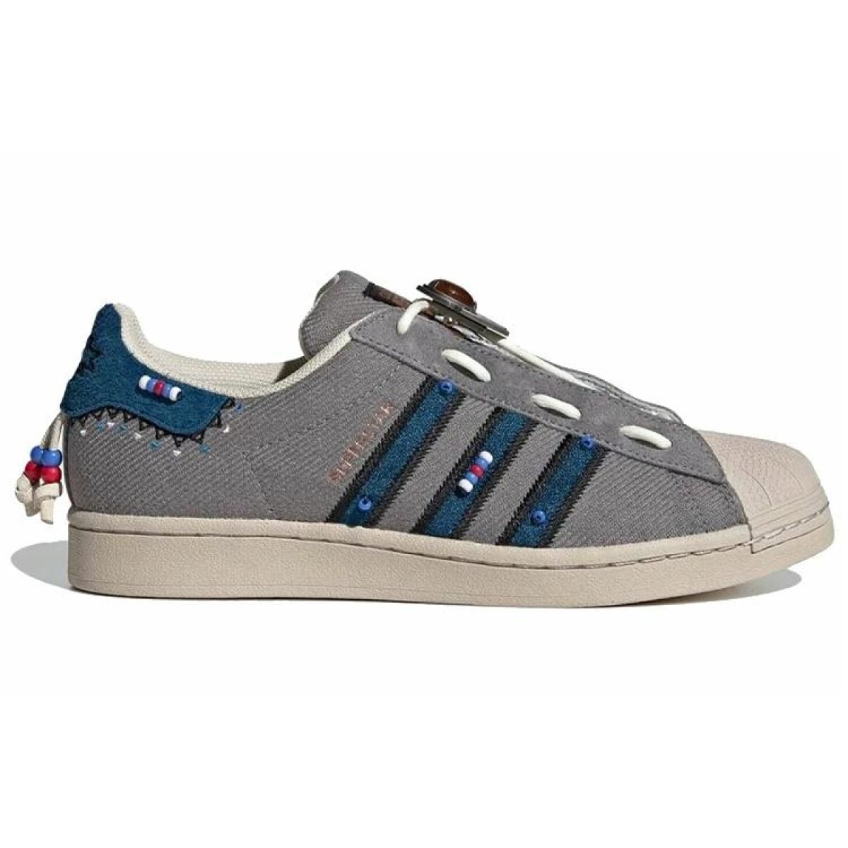 Кроссовки Adidas Originals Superstar Laceless Street Folk Grey/Blue/Red