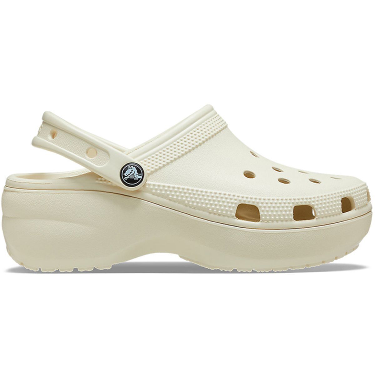 Женские сабо Crocs Classic Platform Clog 4.1 сm Bone