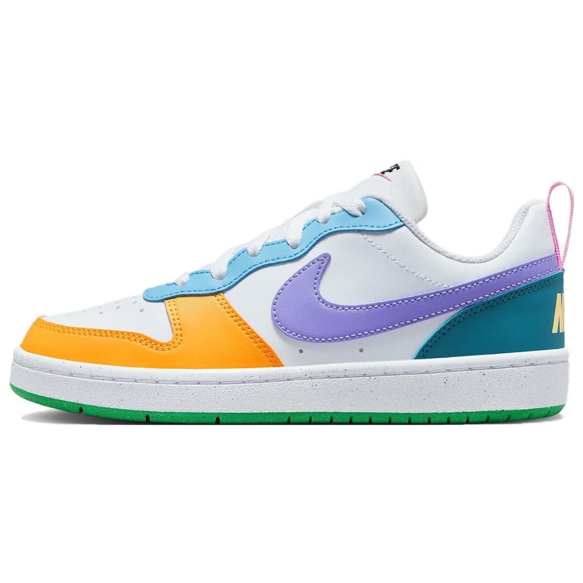 Подростковые Nike Court Borough White/Yellow/Purple/Blue GS