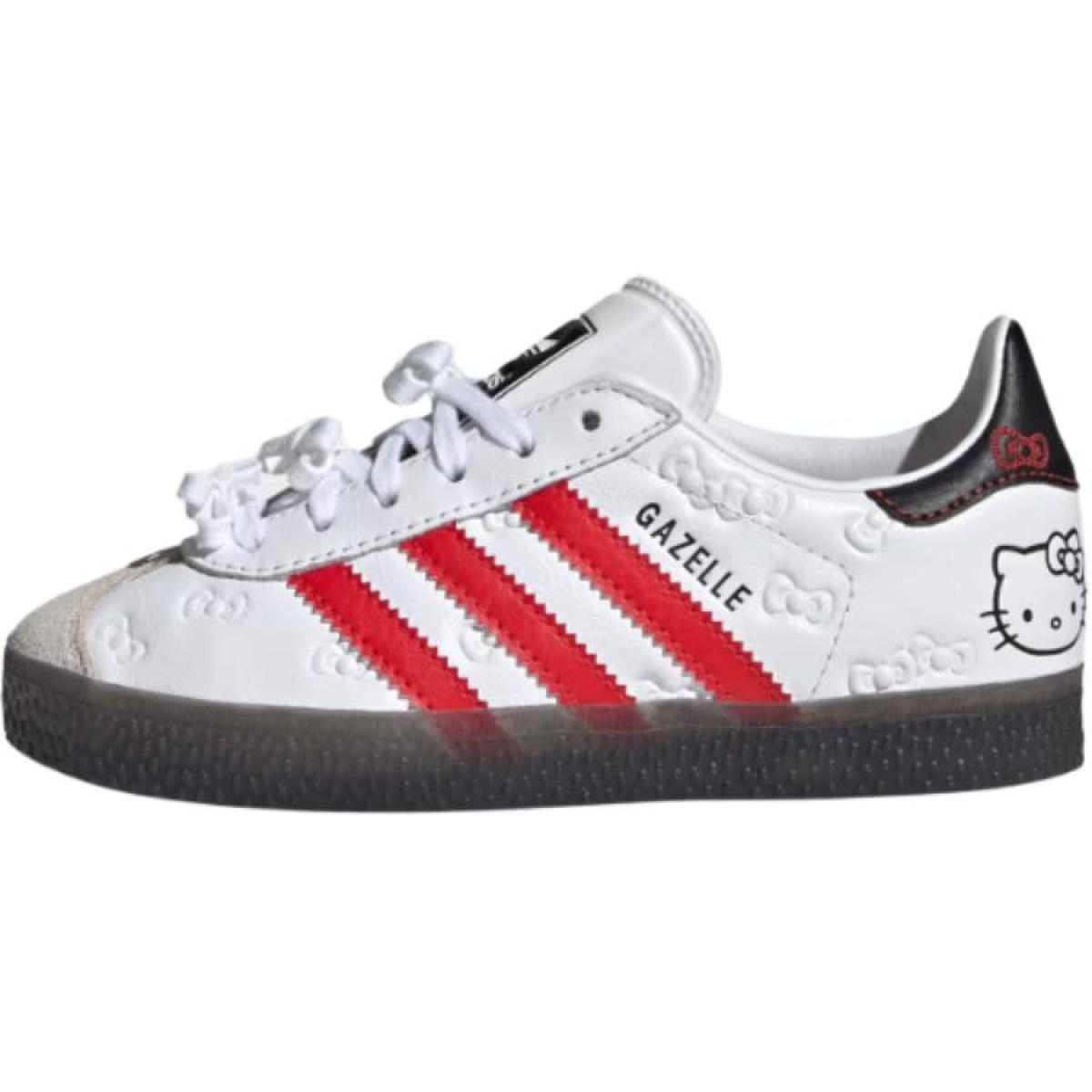 Подростковые кроссовки Adidas Originals Gazelle White/Red GS