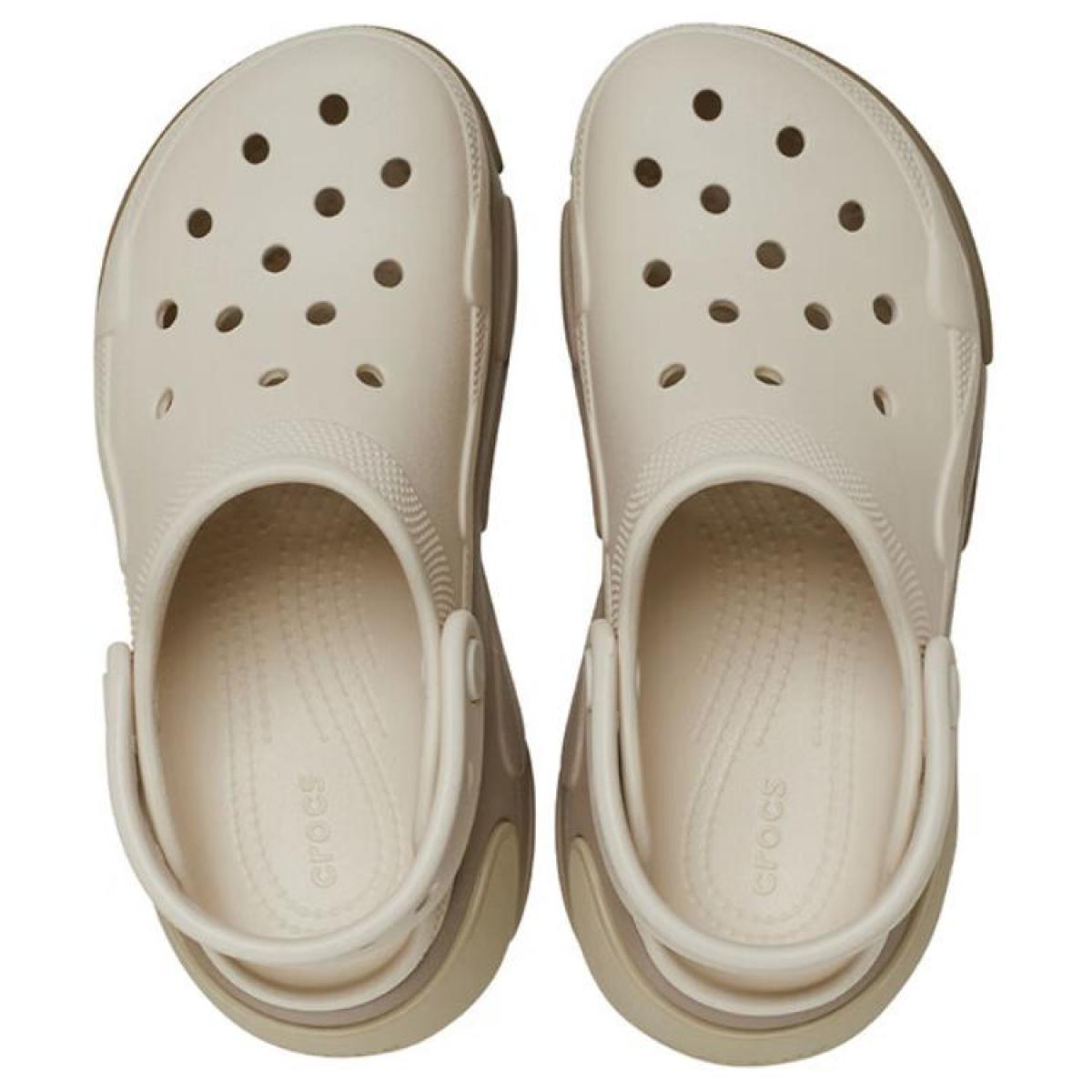 Женские сабо Crocs Shell Cream Puff Crush Clog 5-8 cm Taupe