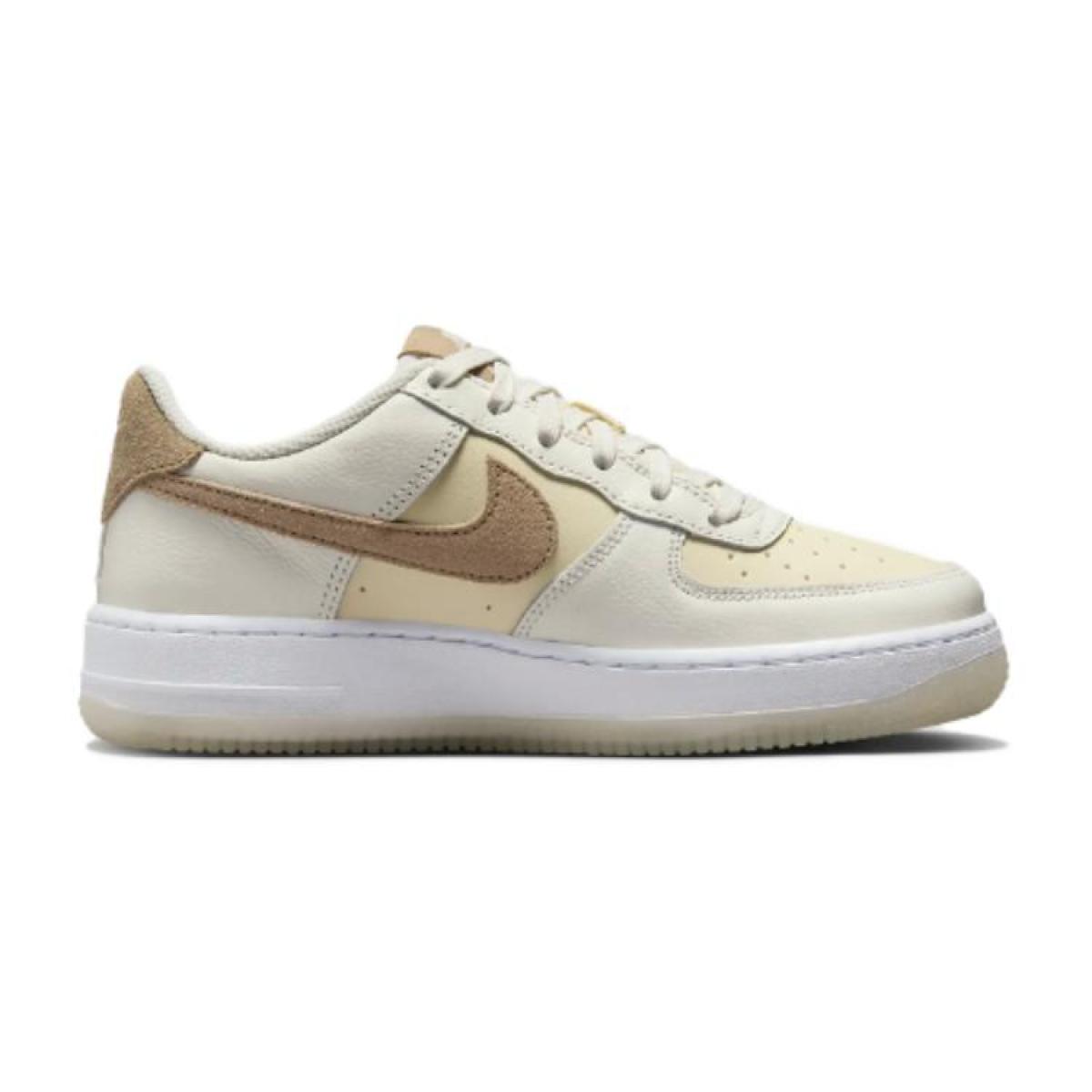 Подростковые кроссовки Nike Air Force 1 Low White/Brown GS