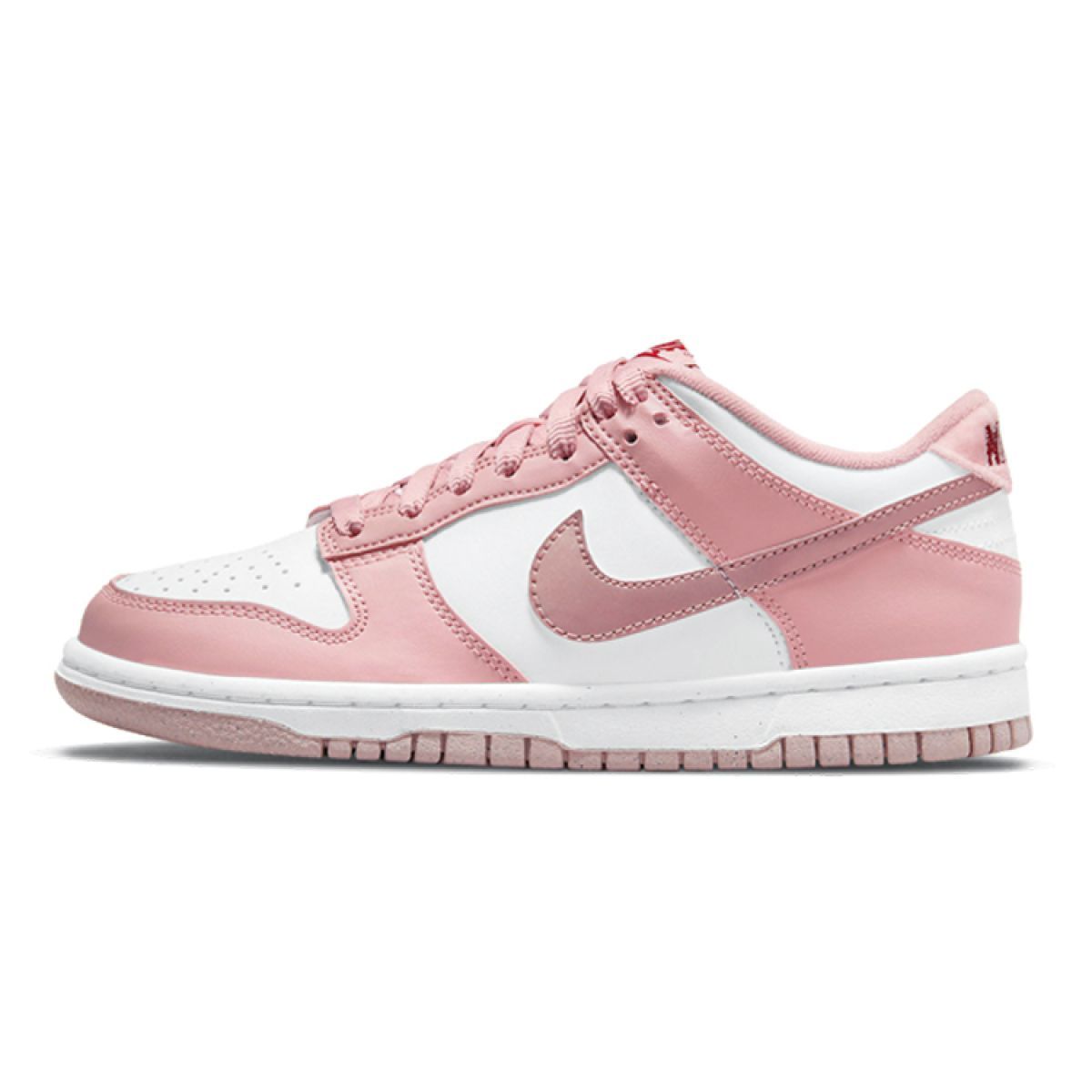 Подростковые кроссовки Nike Dunk Pink Low Velvet Sakura Pink GS