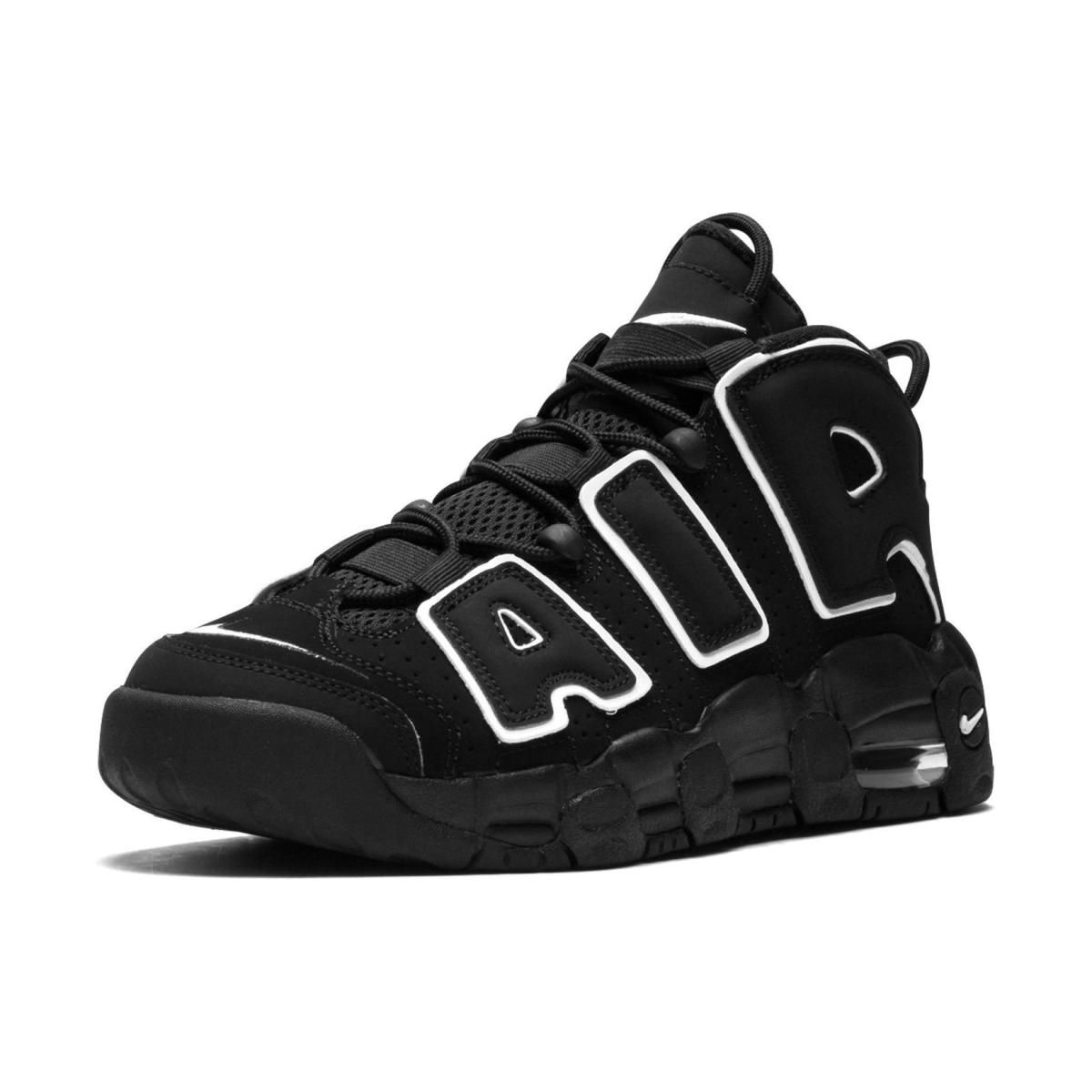 Подростковые кроссовки Nike Air More Uptempo Black/White GS