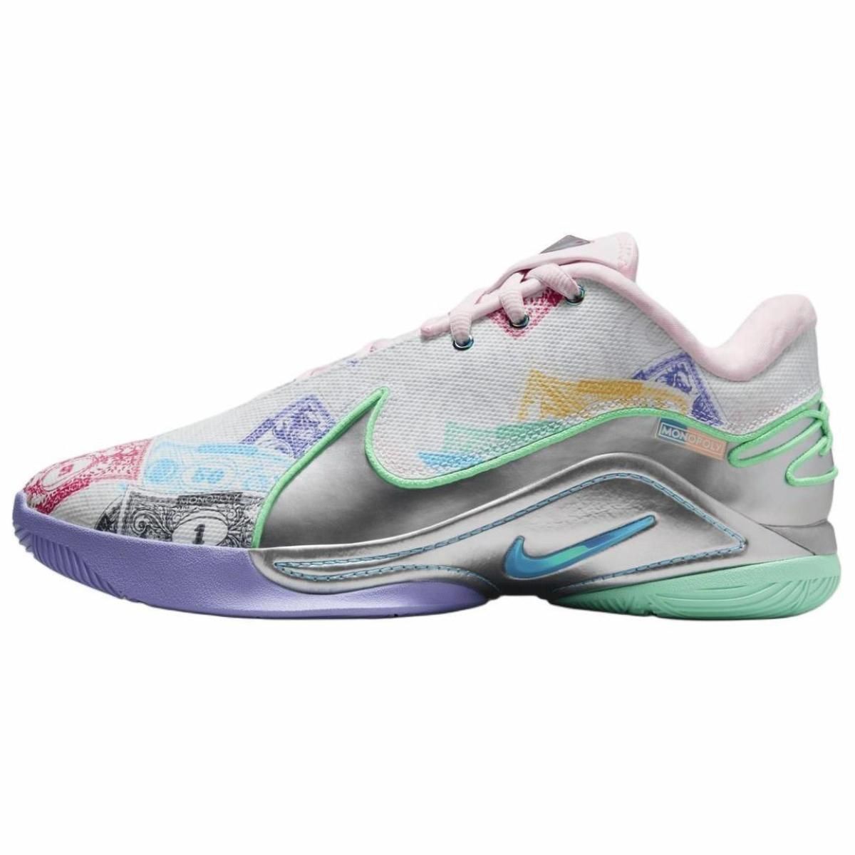 Мужские кроссовки Nike LeBron 22 EP "Currency" White/Green/Pink/Blue