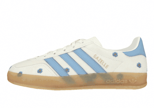 Женские кроссовки Adidas Originals GAZELLE Floral Beige Light Blue Grey
