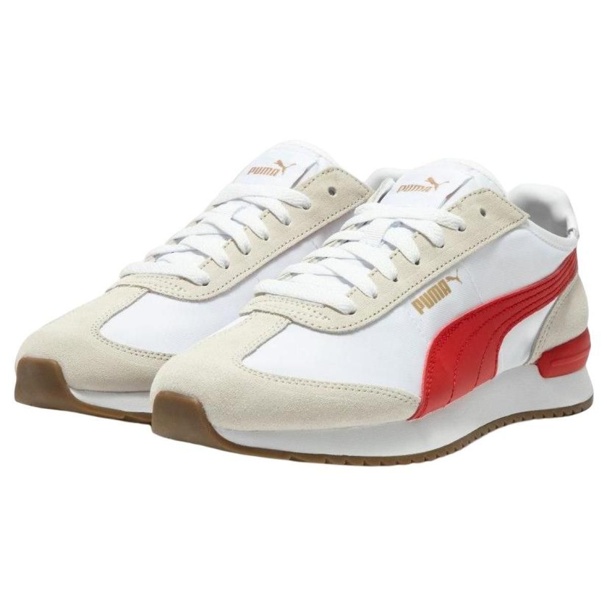 Кроссовки Puma R78 Metallic White/Beige/Red