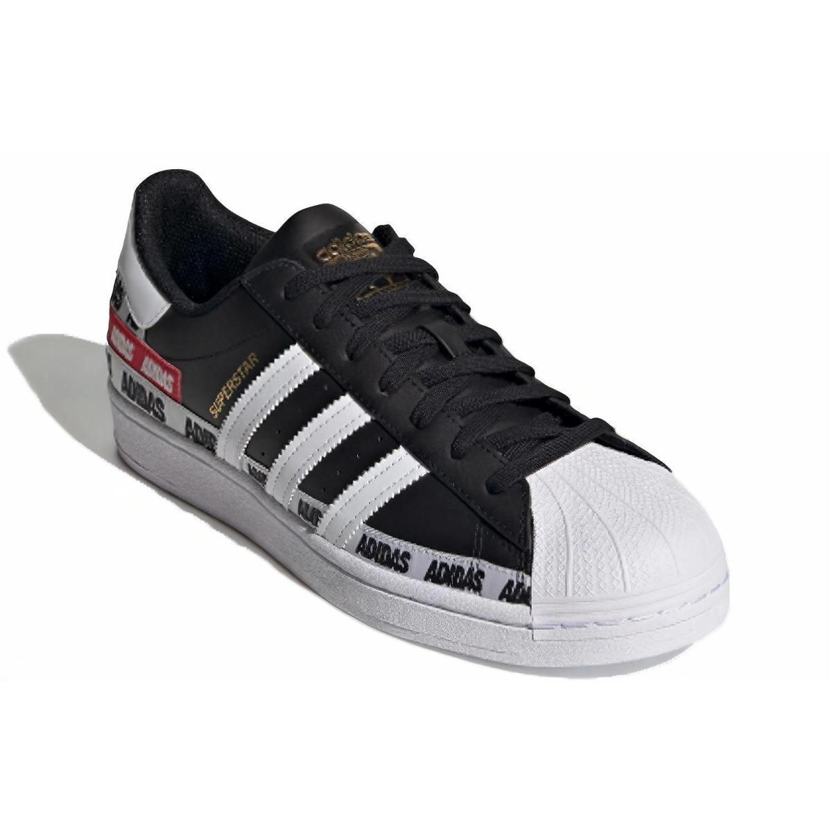 Кроссовки Adidas Originals Superstar Black/White/Red