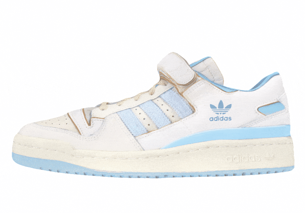 Кроссовки Adidas Originals Forum 84 Low White/Light Blue