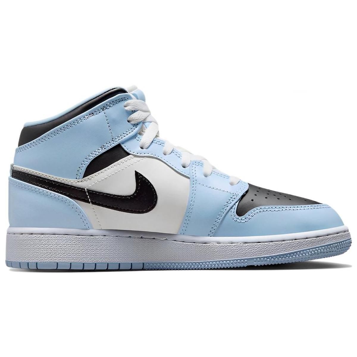 Подростковые кроссовки Jordan 1 Mid Ice Blue GS