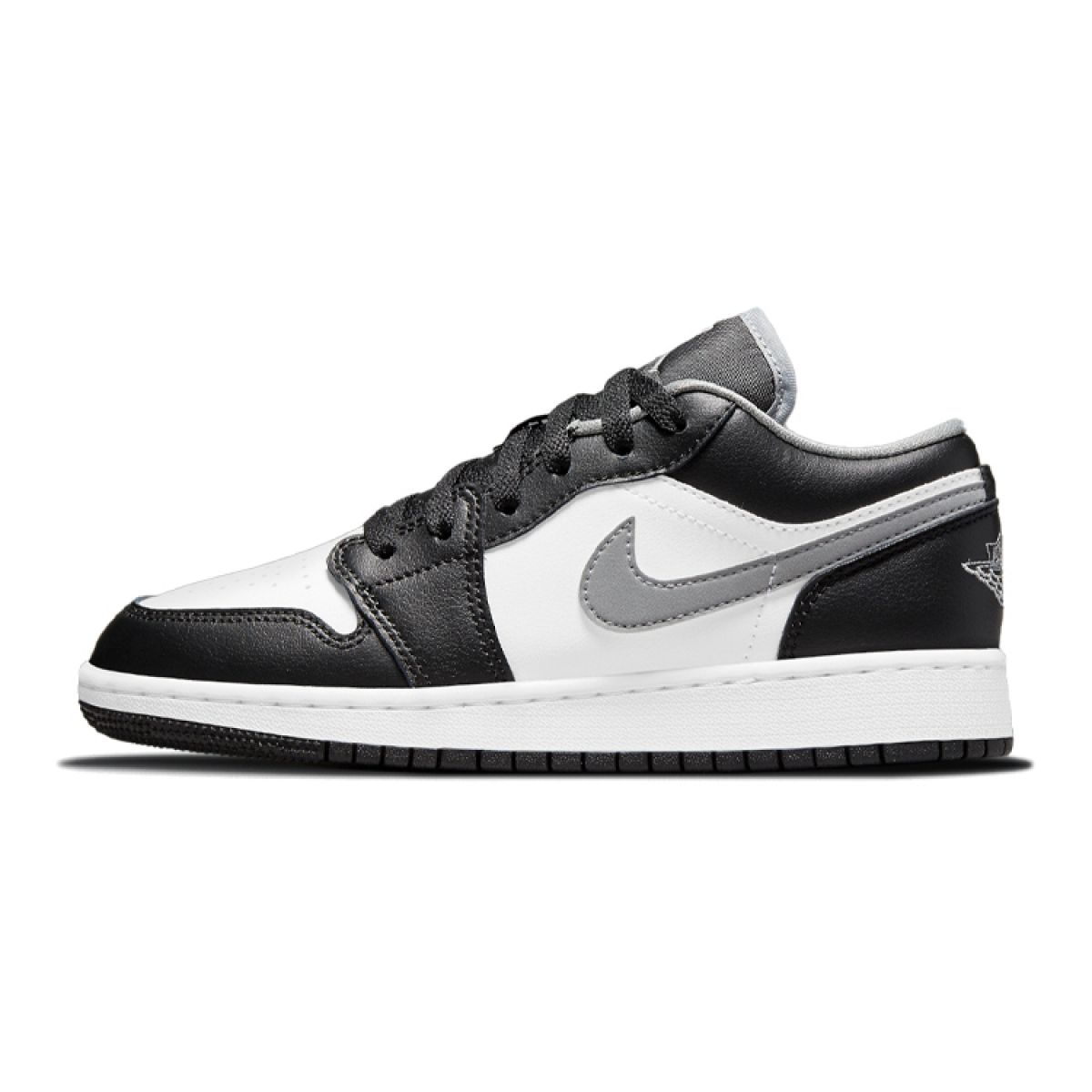 Подростковые кроссовки Air Jordan 1 Low Black/Grey/White GS