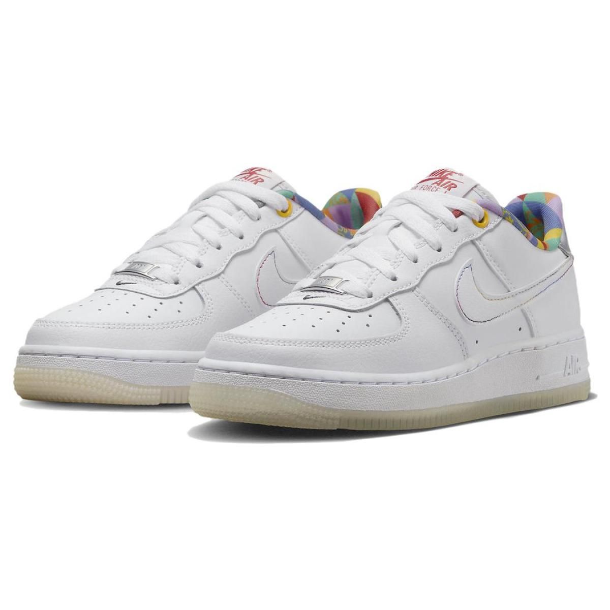 Подростковые кроссовки Nike Air Force 1 Low White/Multicalor GS
