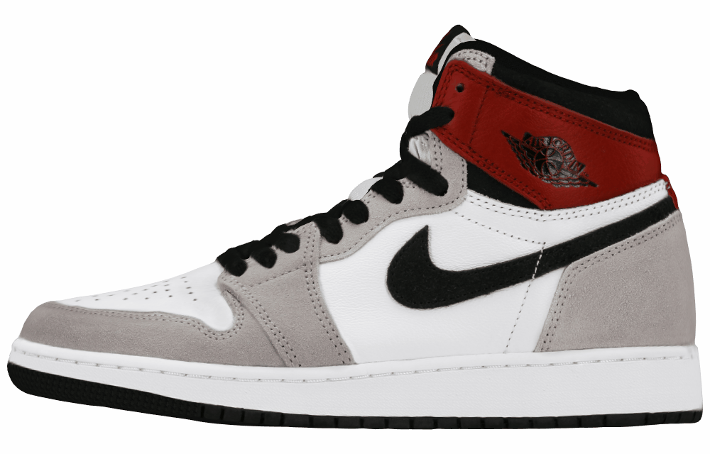 Подростковые кроссовки Air Jordan 1 Retro High Light Smoke Grey GS