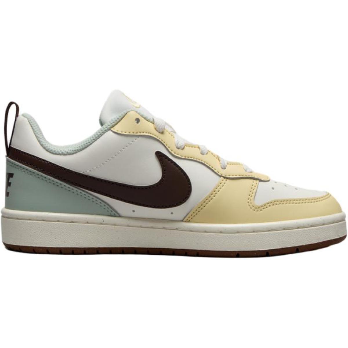 Подростковые кроссовки Nike Court Borough White/Yellow GS