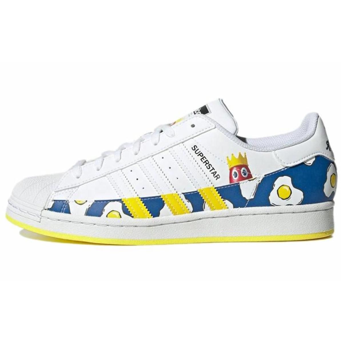 Кеды Adidas Originals Superstar White/Blue/Yellow