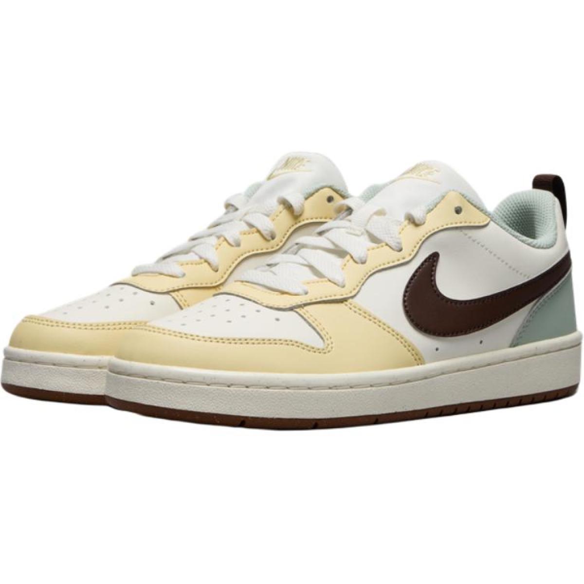 Подростковые кроссовки Nike Court Borough White/Yellow GS