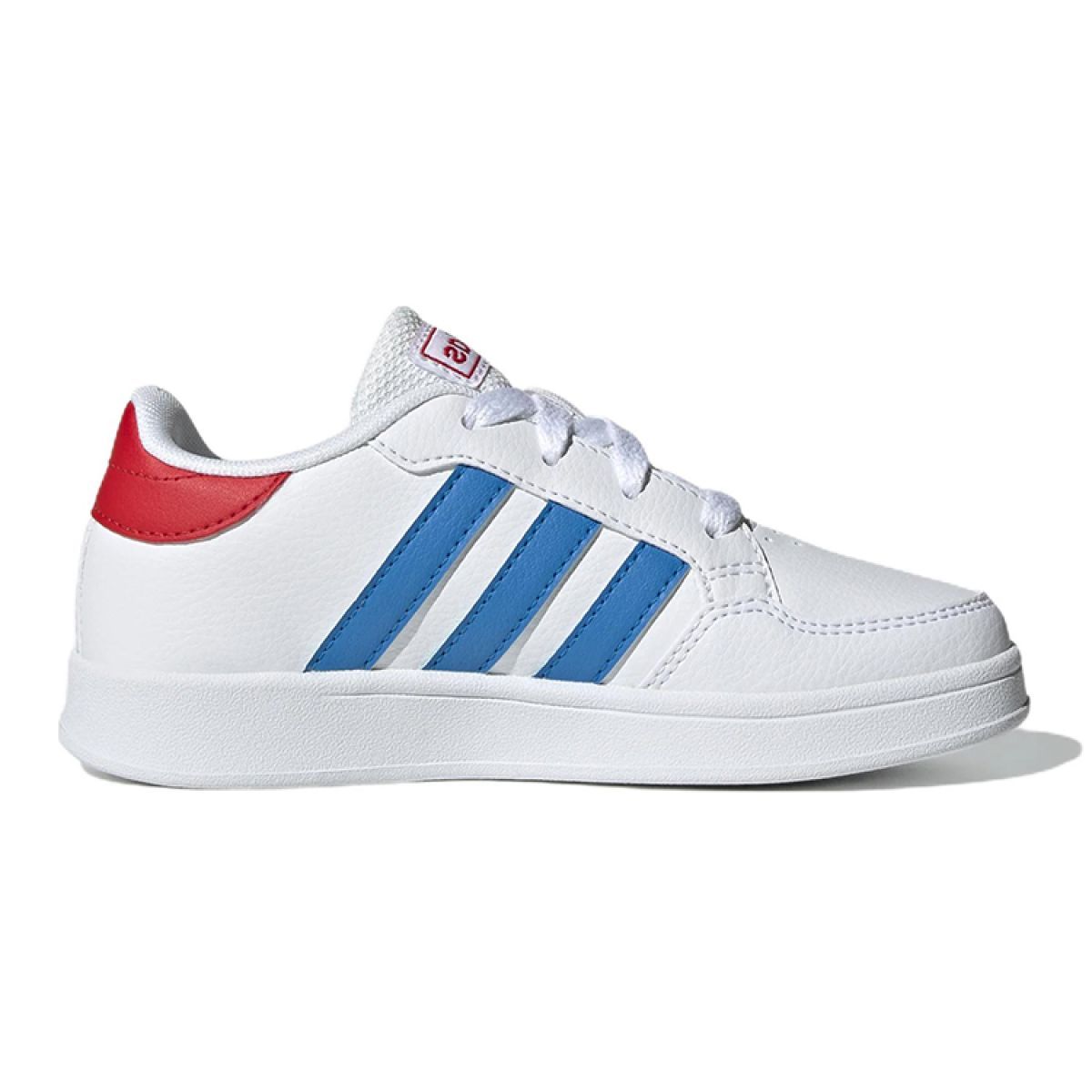 Подростковые кеды Adidas neo Breaknet White/Light Blue/Red GS