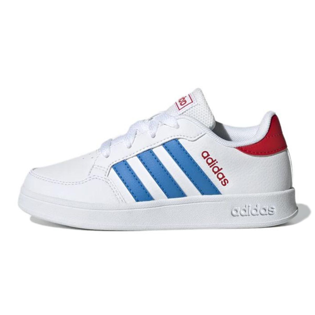 Подростковые кеды Adidas neo Breaknet White/Light Blue/Red GS
