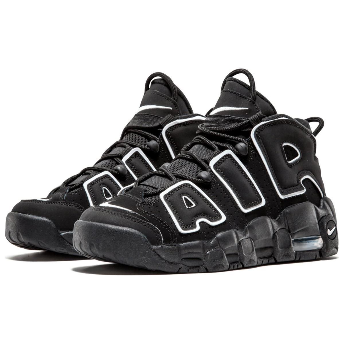 Подростковые кроссовки Nike Air More Uptempo Black/White GS