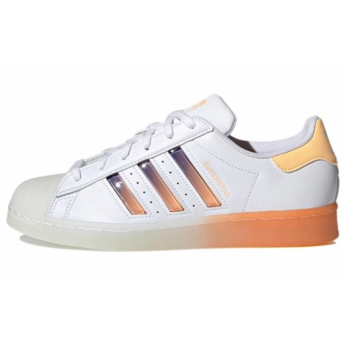 Женские Кеды Adidas Originals Superstar White/Orange