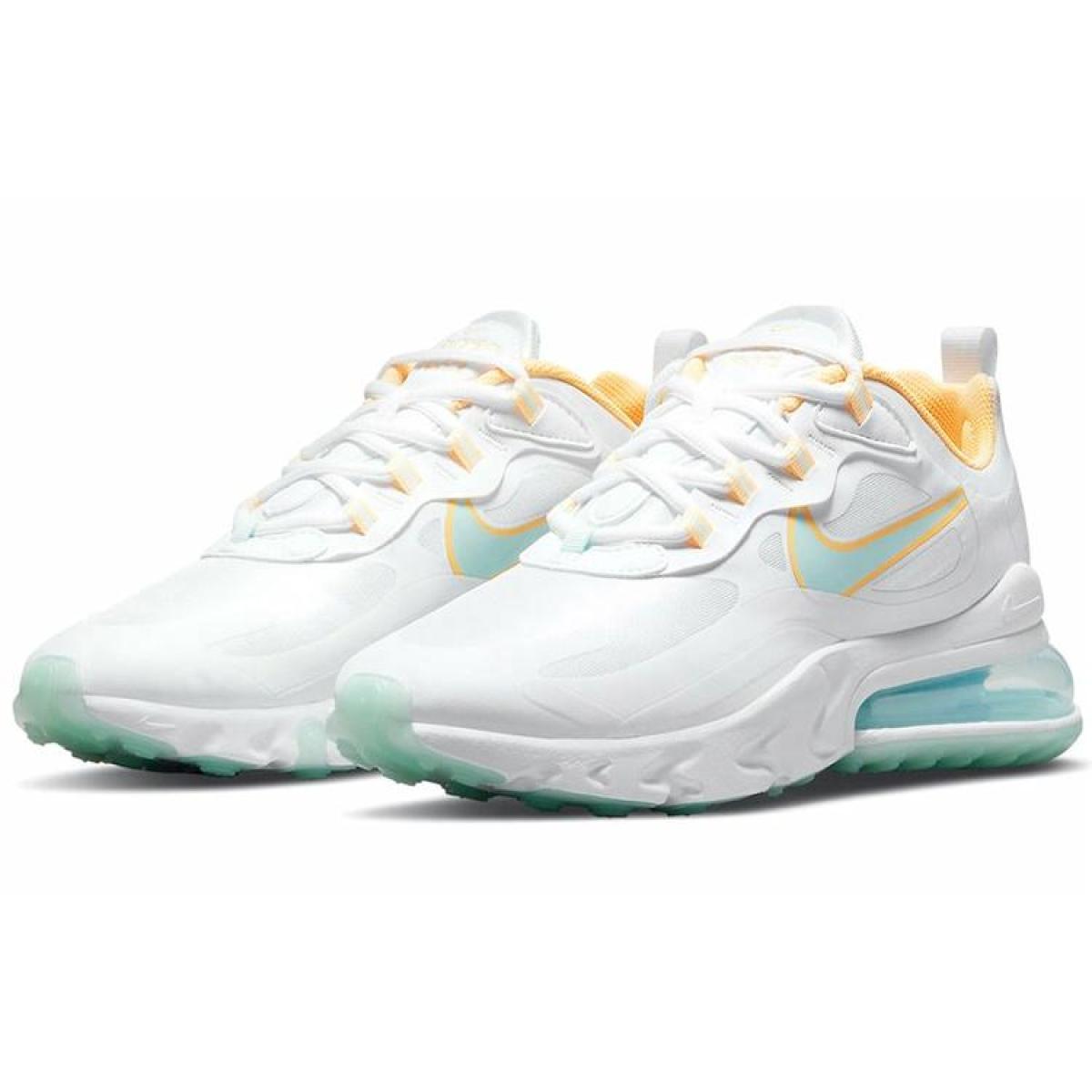 Женские кроссовки Nike Air Max 270 React White/Blue/Yellow