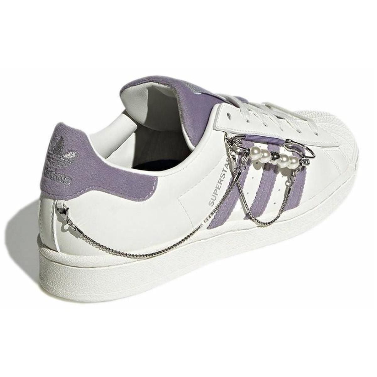 Женские кроссовки Adidas Originals Superstar White/Purple