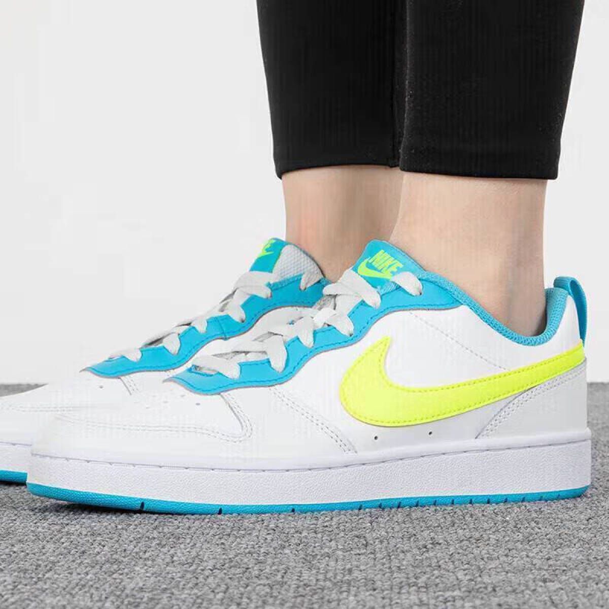 Подростковые кроссовки Nike Court Borough 2 Low "'White Baltic Blue Volt"
